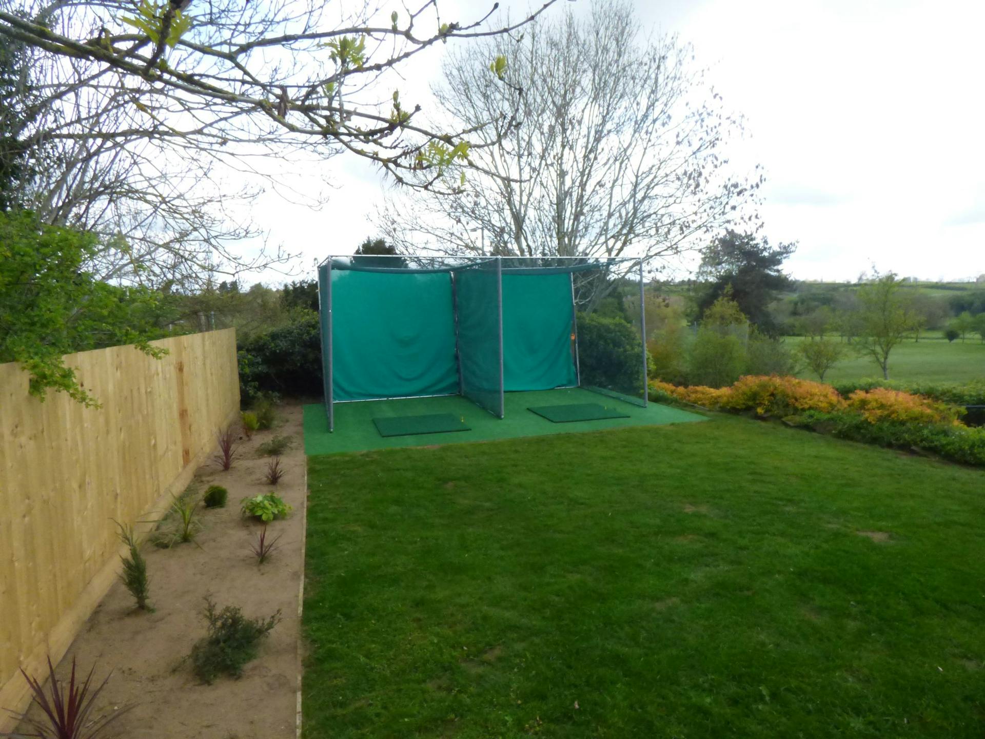 The brand-new practice and warm-up area with two practice nets. Source: Rugby Golf Club 
